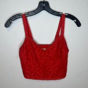 Hollister Red Lace Tank Top